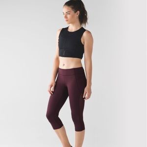 Lululemon Sculpt It Crop | Bordeaux Drama